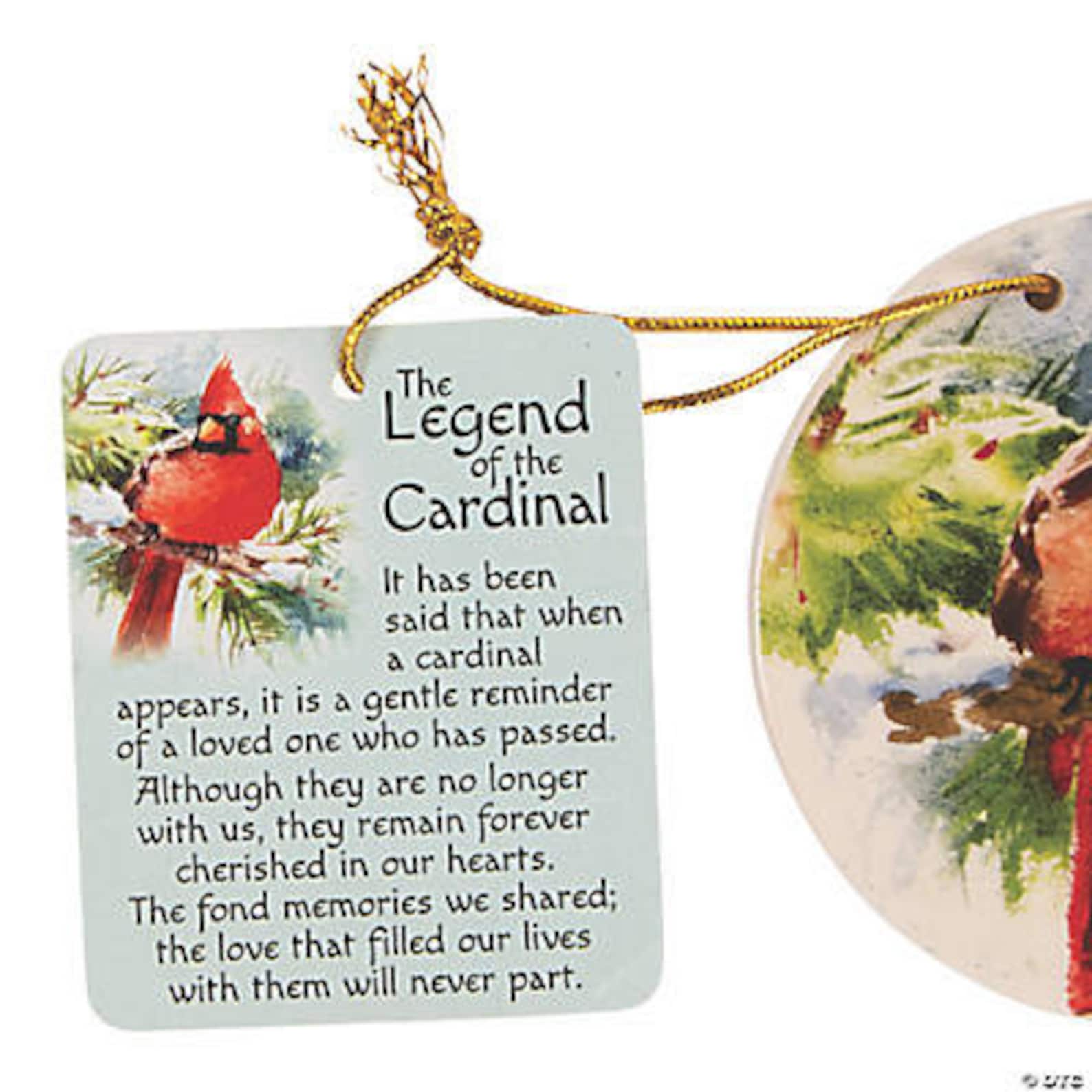 Legend of the Cardinal Christmas Ornaments With Card Memorial Etsy