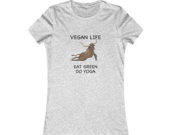 Eat Green Yoga-Women's Favorite Tee-Cartoon Yoga