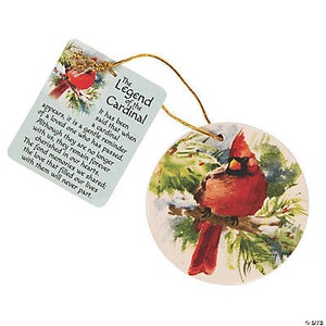 The Cardinal Christmas Ornaments with Card , Free Shipping