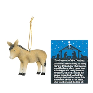 Legend of The Donkey Christmas Ornament for Kids