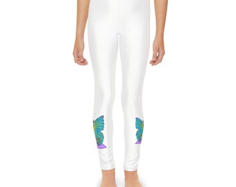 Butterfly Yoga Youth Full-Length Leggings (AOP)