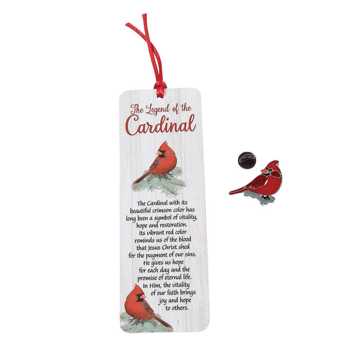 Religious Cardinal Pins on Bookmarks Memorial Gift for Etsy