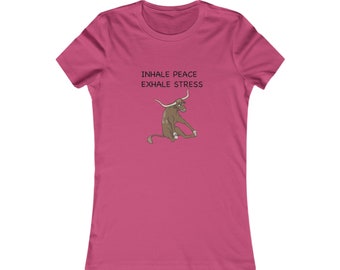 Inhale Peace Yoga-Women's Favorite Tee-Cartoon Yoga