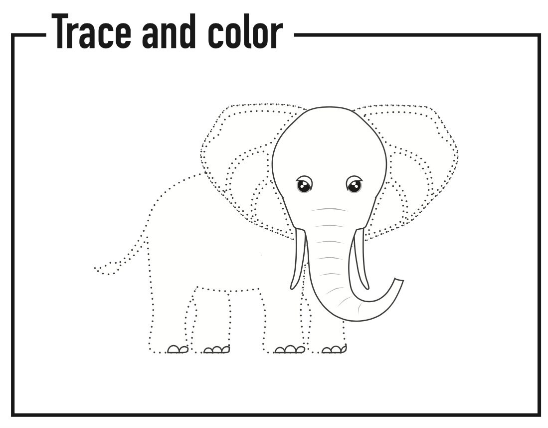Trace and Color Pages for Kids Kindergarten and Pre K-18 | Etsy