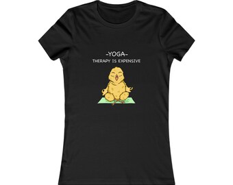 Yoga Chick-Therapy-Women's Favorite Tee-Cartoon Yoga