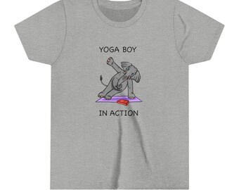 Elephant Yoga-Youth Short Sleeve Tee-Cartoon Yoga