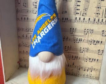 Los Angeles Chargers Gnome, LA Chargers voetbalmascotte, cadeau-ideeën, NFL-decor, rallykabouter