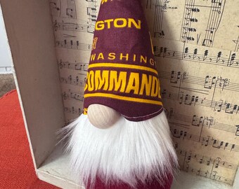 Washington Commanders Gnome, Commanders voetbalmascotte, cadeau-ideeën, NFL-decor, rallykabouter