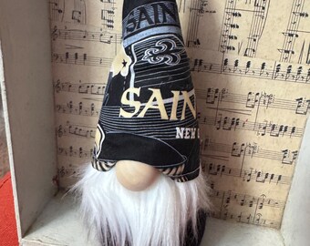 Gnomo de los New Orleans Saints, mascota de fútbol americano de los NOLA Saints, ideas para regalos, decoración de la NFL, gnomo de rally