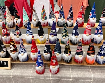 MLB BASEBALL GNOMES, tiered tray, home team mantle decor, Baseball fan gear, Gnomes
