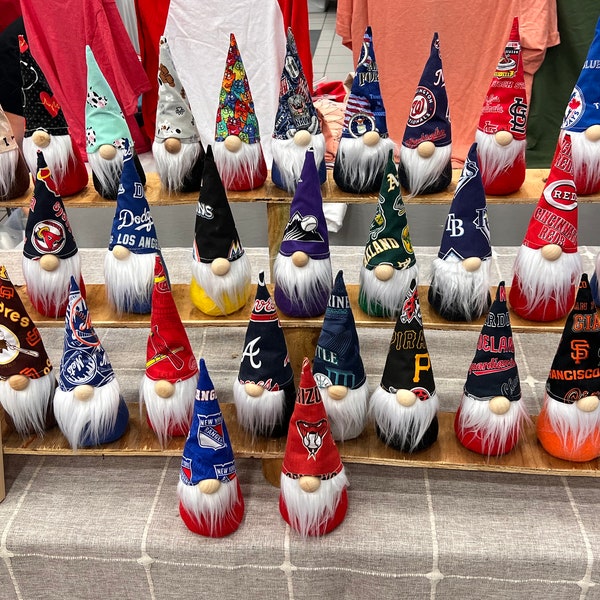 MLB BASEBALL GNOMES, tiered tray, home team mantle decor, Baseball fan gear, Gnomes