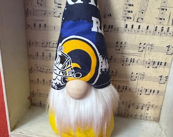 Los Angeles Rams Gnome, LA Rams football Mascot, gift ideas, NFL Decor, rally gnome