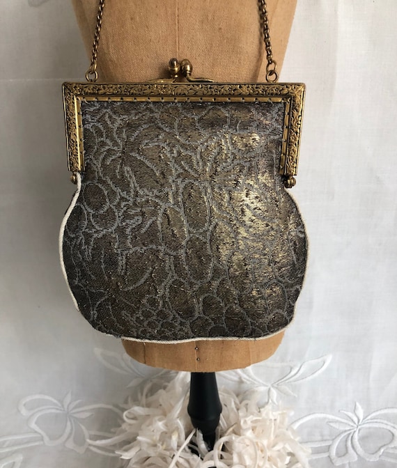 Vintage 1930's Gold Lame' Evening Purse~ Fancy Me… - image 2