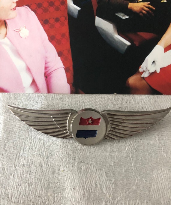 Vintage United Airlines Silver Stewardess Wings...Aut… Gem