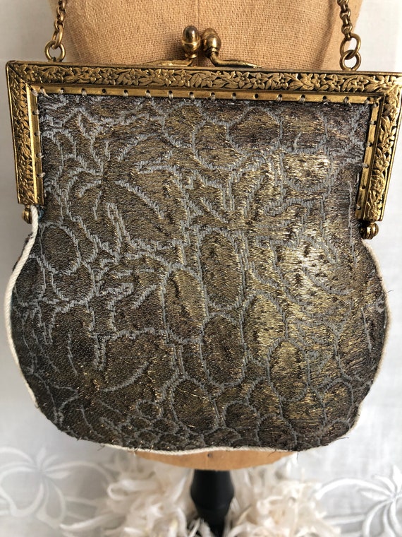 Vintage 1930's Gold Lame' Evening Purse~ Fancy Me… - image 6