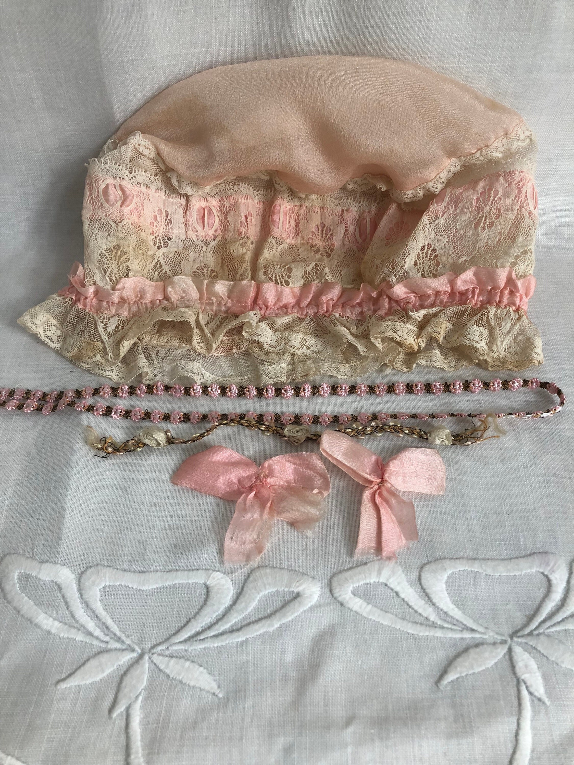 Vintage 1920s Silk and Lace Boudoir Cappink and Gold Lame ...