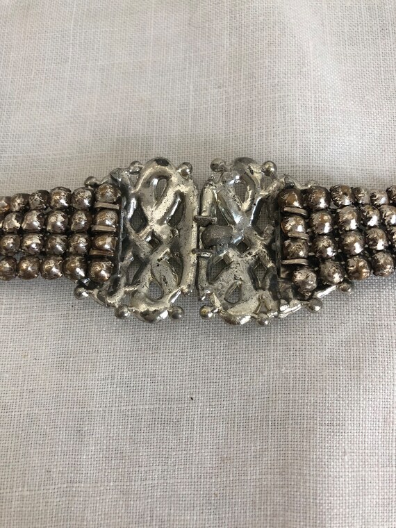 Vintage 1930's Prong Set Rhinestone Paste Belt~Fl… - image 6