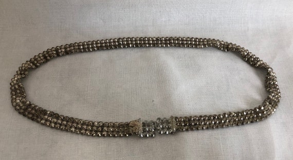 Vintage 1930's Prong Set Rhinestone Paste Belt~Fl… - image 6