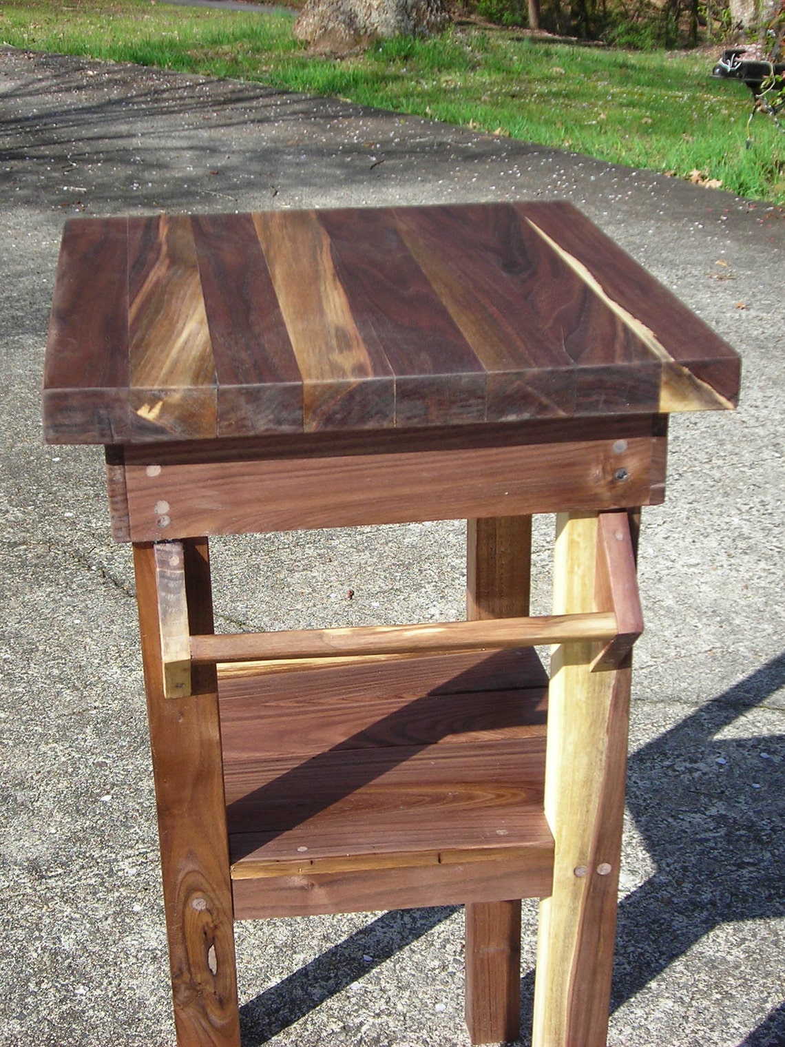 Butcher Block Rolling Island Table for Small Kitchen With Etsy
