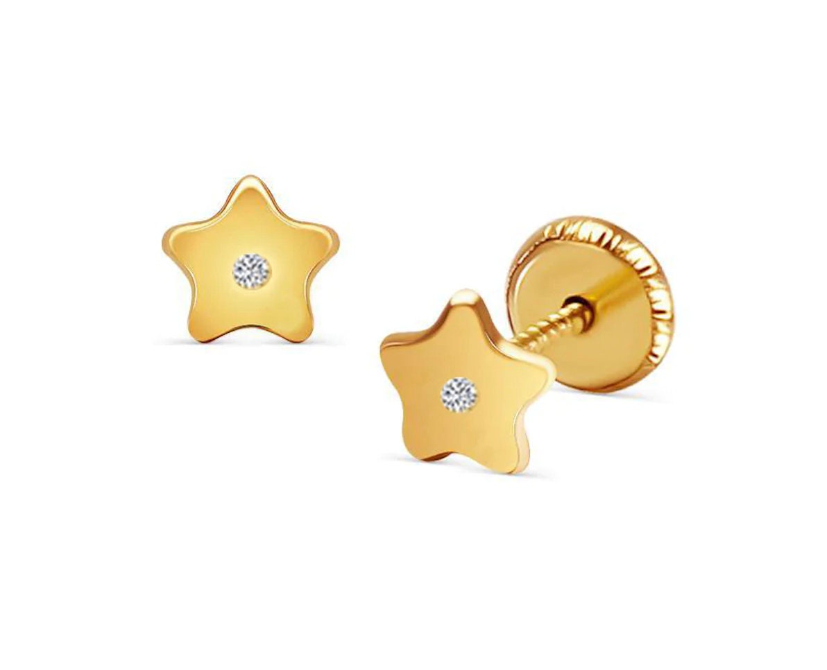 Buy Star Round Diamond Stud Earrings Online