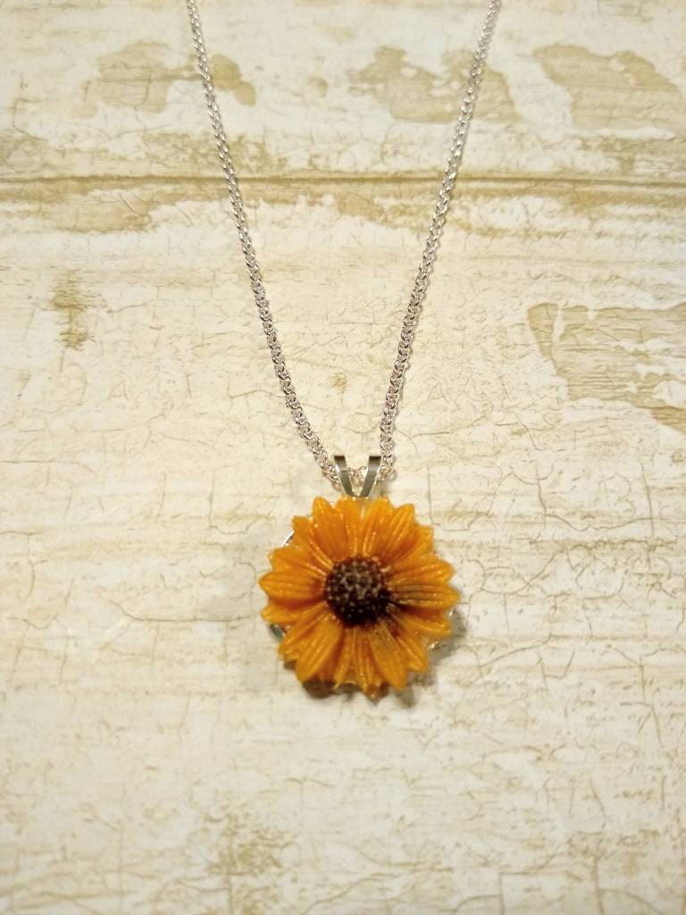 Sunflower earring and necklace set flower earrings stud Etsy
