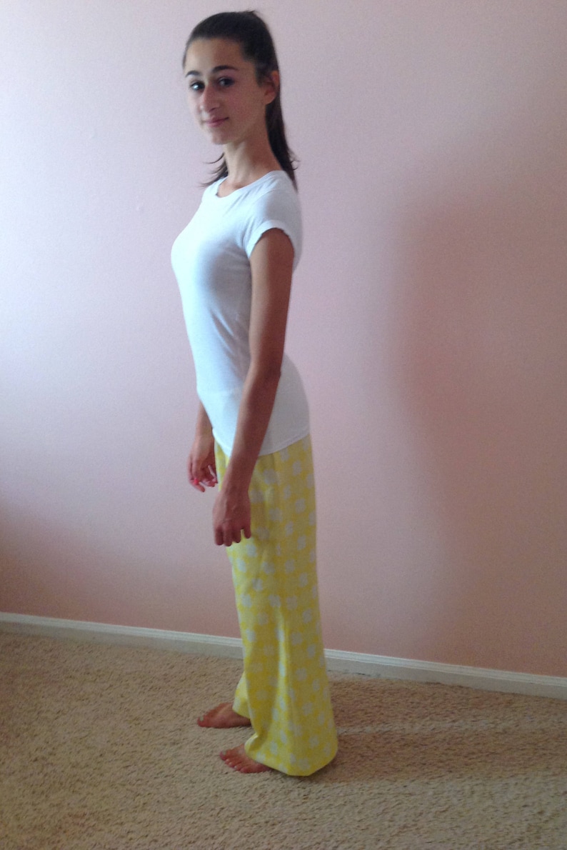Build Me Up Buttercup Yellow Polyester Bell Bottoms with Floral Print