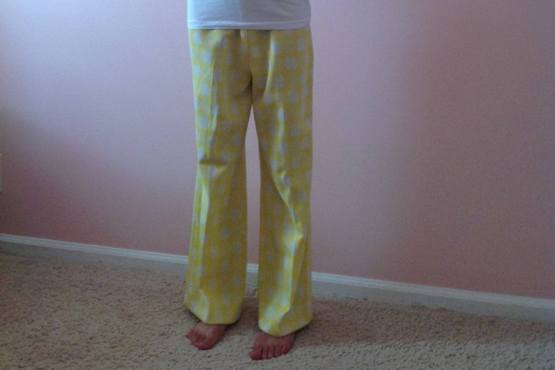 Build Me Up Buttercup Yellow Polyester Bell Bottoms with Floral Print
