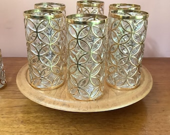 IMPERIAL Glass Co. 22K Highball Bar Glasses , Set of 6, Sortijas De Oro