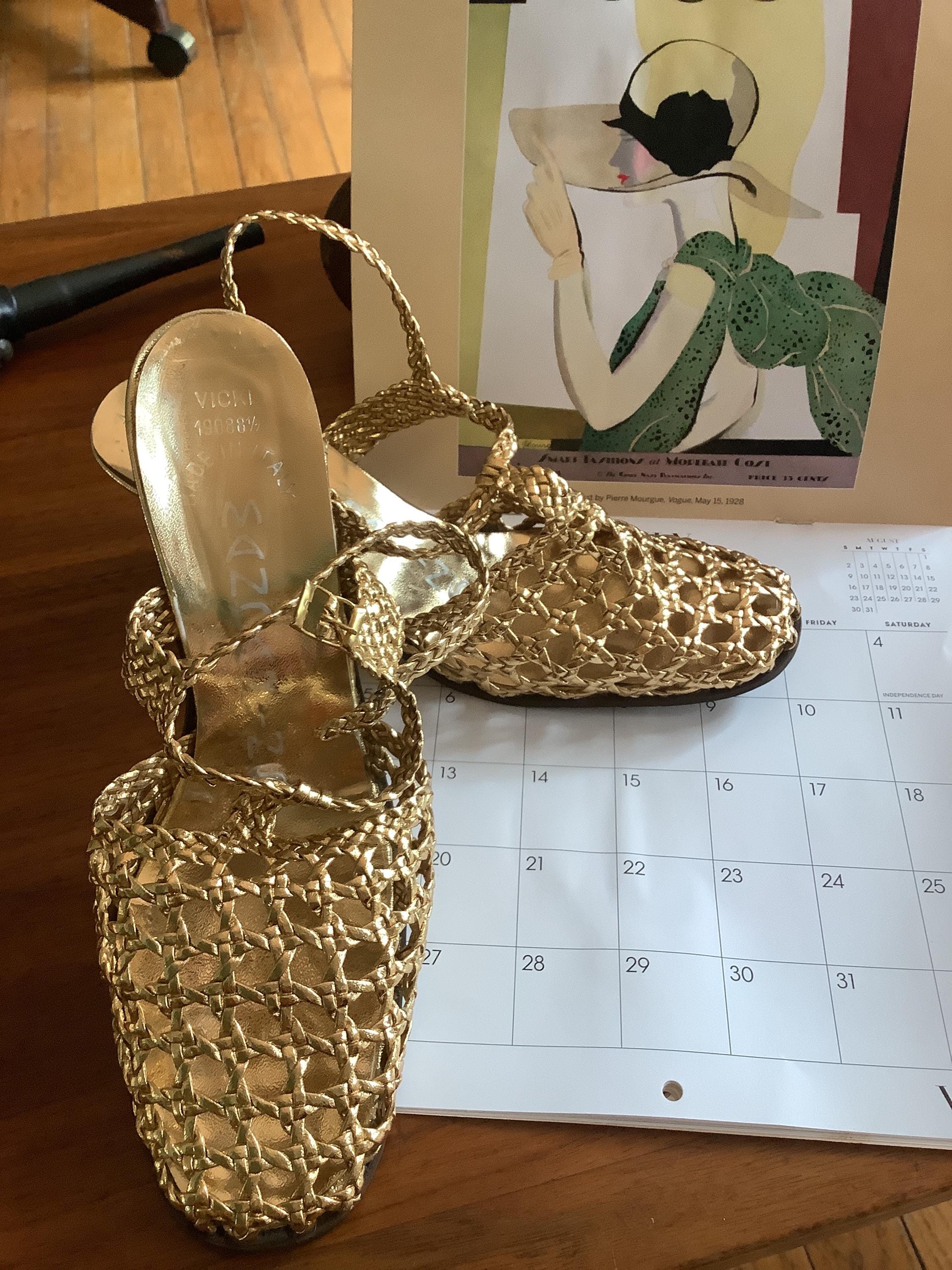 green emerald velvet dress Striking Gold Ankle Strap Heels - All Shoes