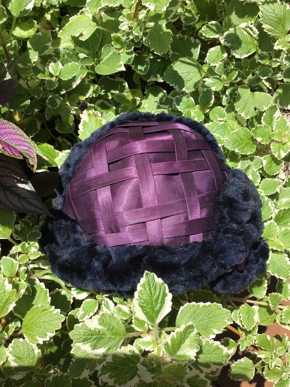 Vintage 40’s Fedora Hats,50’s Hats,40’s Purple Sat