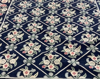 RARE 1930’s /40’s Hand Sewn 100% Wool Rug with a Cotton Canvas Backing (Vintage Indian Rug)