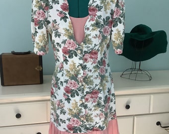 80’s Dresses,Sz 7-8,Vintage Drop Waist line,70’s Floral Dresses( Summer Sale)