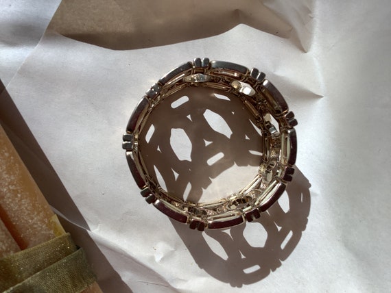 Vintage 70’s Goldtone Stretch Bracelet,60’s Costu… - image 3