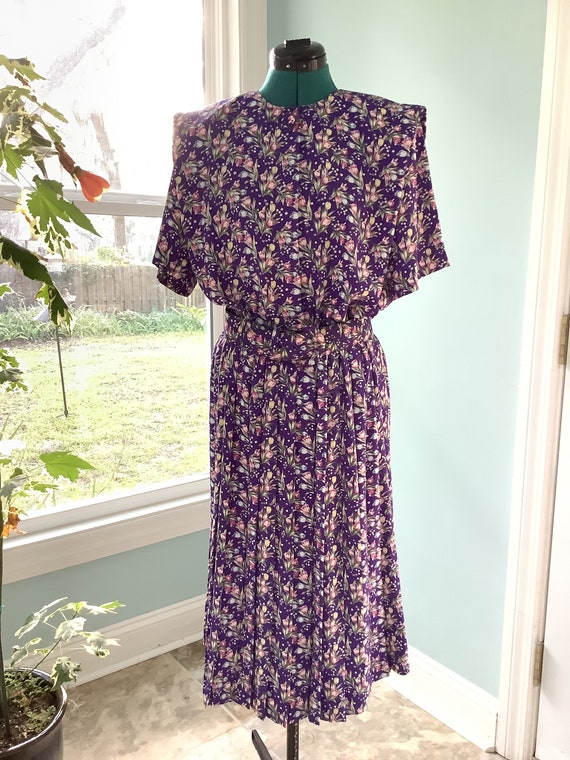 80’s LESLIE FAY Dresses, Sz 14-16, Shoulder Padded