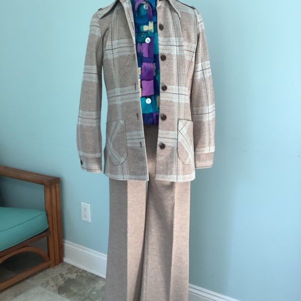 Vintage 70’s-80’s Leisure Suit,Sz 10-12,Market Suit, Office Suit,Church Lady Suit