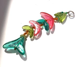 Vtg.70’s Plastic Resin Fish Key/ Zipper Charm