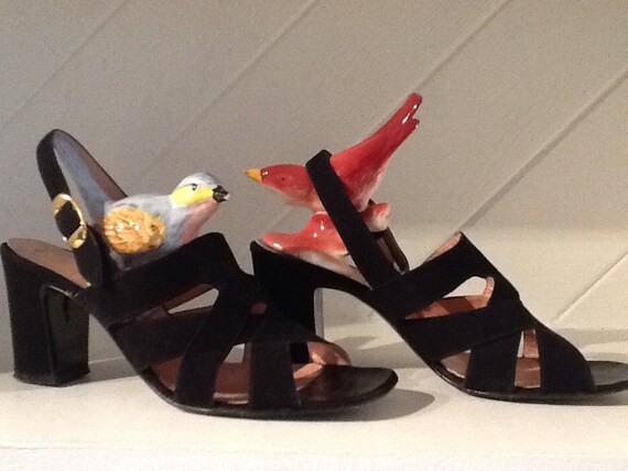 30's Pumps,Size 7.5 N,Suede,Bandolino, Vintage San