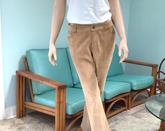 Vintage Size 8,Tan Suede 5 Pocket Pants , MARGARET GODFREY