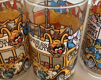 Jim Henson “ MUPPETS” promotional drinking glasses, McDonald’s collectible glasses