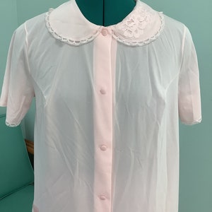 Vintage Nylon Pink Pajamas,Sz S, Shadow Line Pajama Set,70’s Super Soft Nylon PJ’s