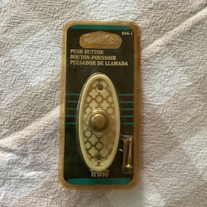 Vintage Door Bell Chime Button,1992’ Push Button Doorbell, 946-1 by Trine Co