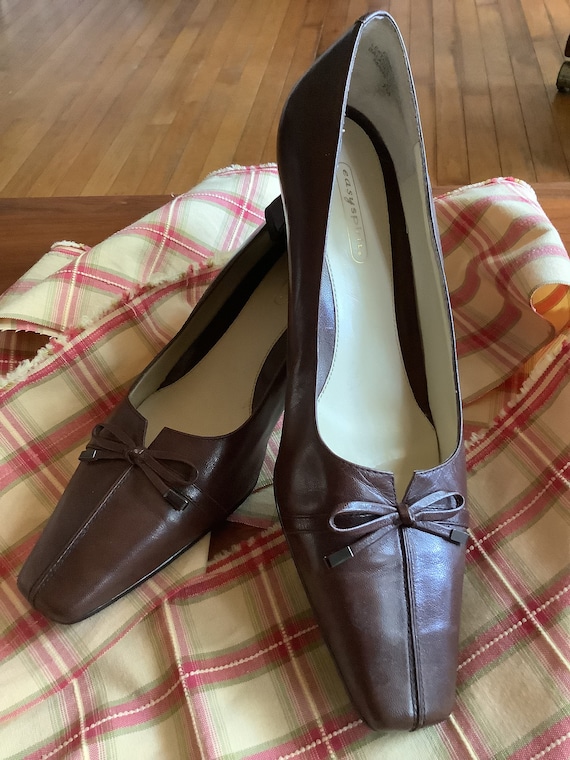 Vintage Size 7M Pumps,70’s -80’s Brown Leather Pum