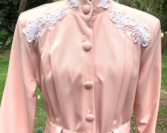 80’s Dress Sz 14, by STUDIO C, Padded Shoulder Office Dress