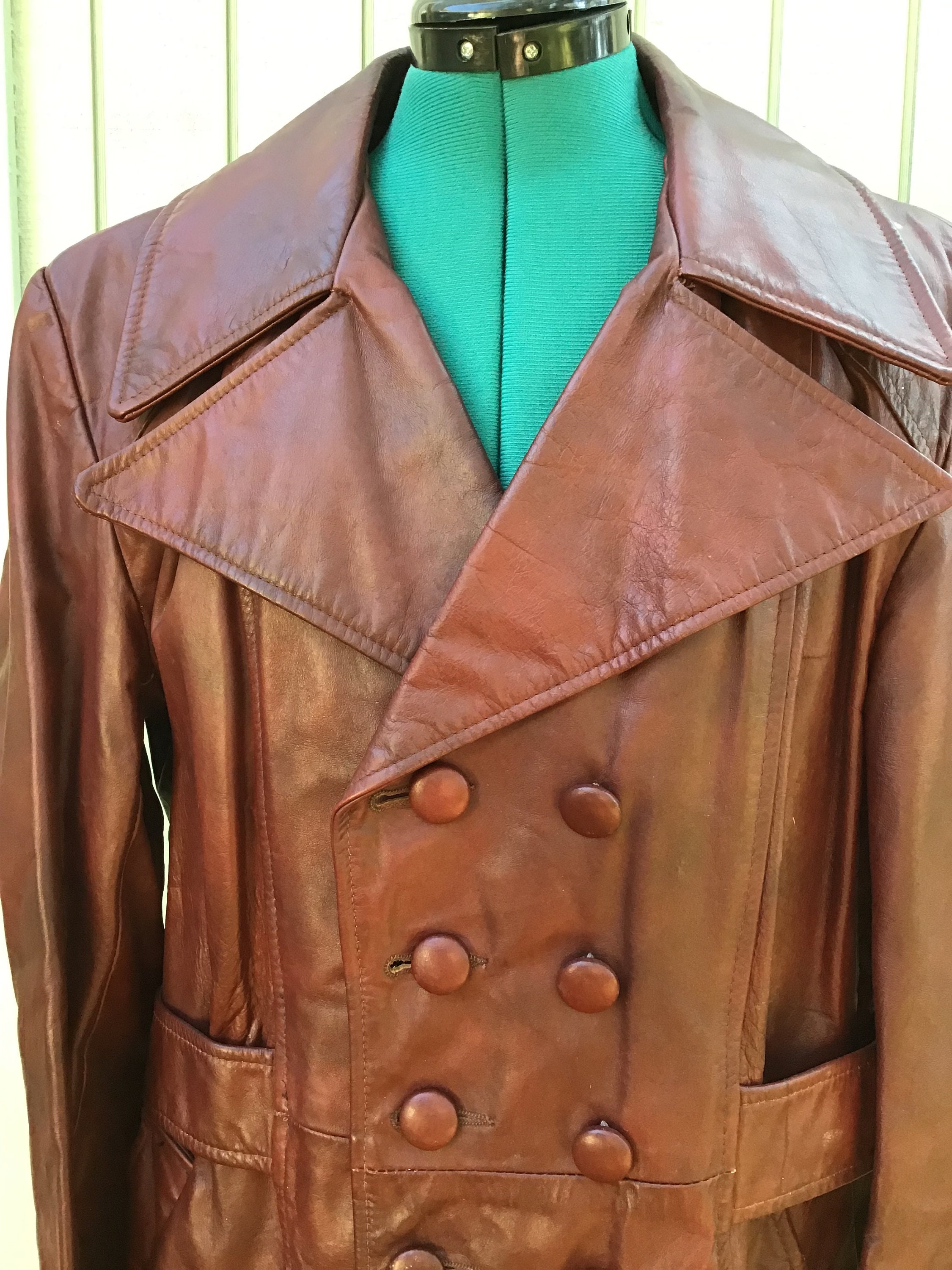 Mens 60s Leather Car Coat - Etsy