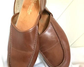 Vintage Men’s Leather Slippers, Sz 8- 8.5, EVANS STANDARD - Cherokee Slip On’s