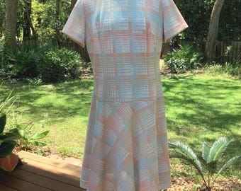 70’s Office Dress,Sz18,PARKSHIRE Dresses,Polyester Double Knit Dress