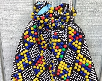 50’s Rock Candy Handbag, Dot Candy Pull Cord Purse