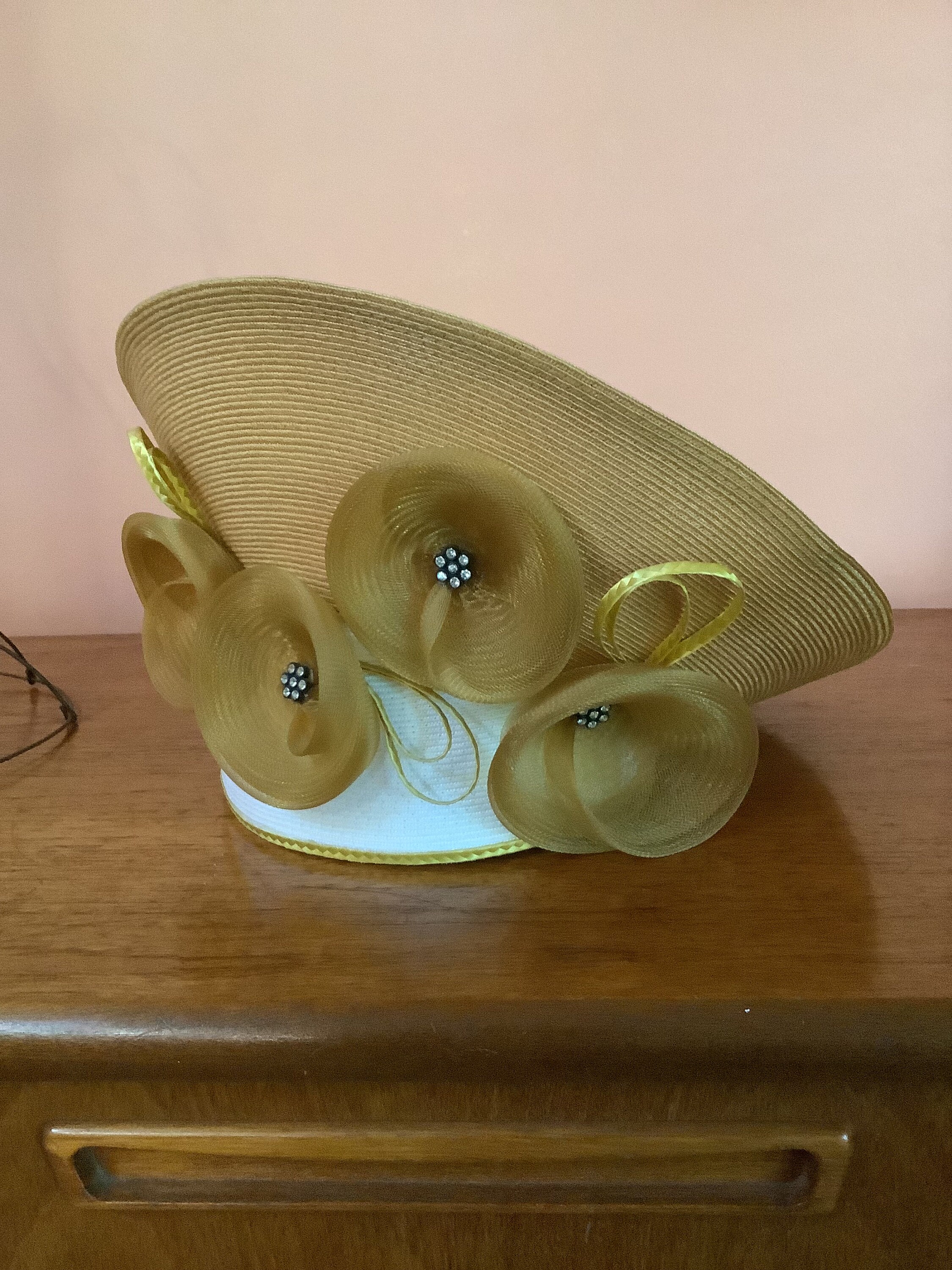 Gorgeous Vintage Famous Millinery Gold Fabric Hat The Found Generation Millinery main image 3