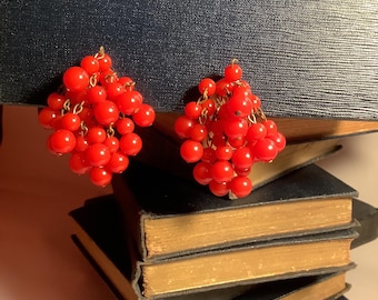 50’s Cluster Ball Clip On Earrings