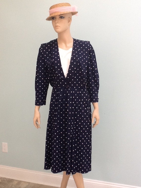 Vintage 1950’s Style Dress, Old Lady Dress ,Rayon… - image 1